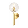 Upturned Glass Globe Wall Light on a white background