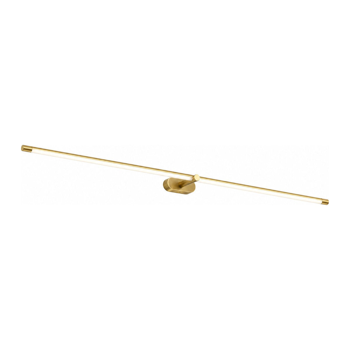 Vertical or Horizontal Linear LED Wall Light in Gold on a white background