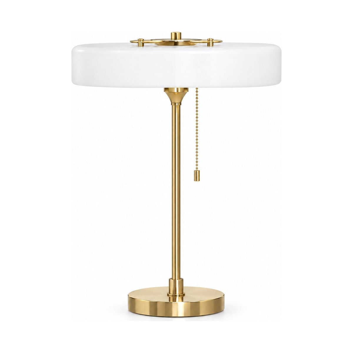 Vintage Metal and Acrylic Three-Light Table Lamp on a white background