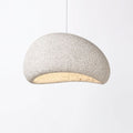 Wabi Sabi Fibreglass Resin Pendant Light in white on a white background