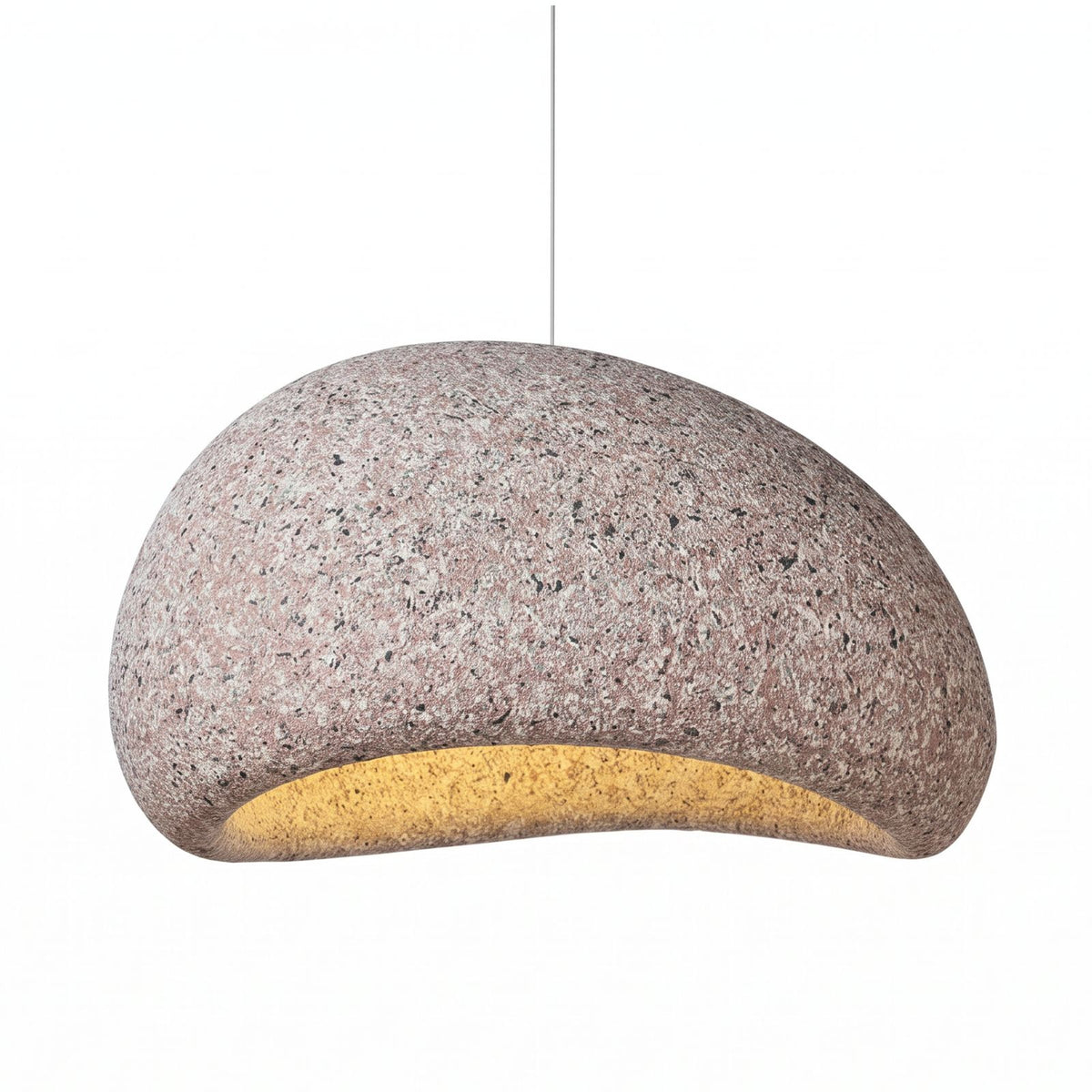 Wabi Sabi Fibreglass Resin Pendant Light in terracotta on a white background