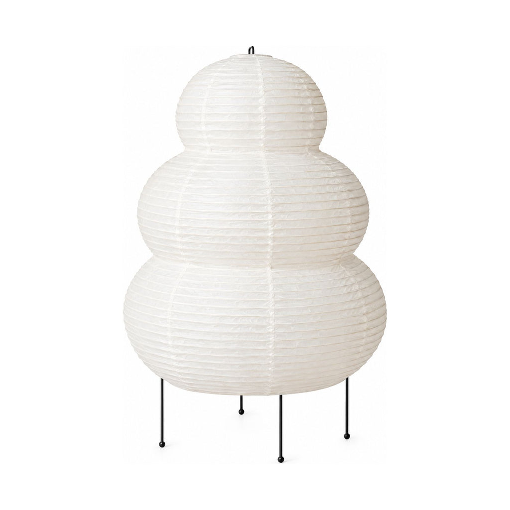 Wabi-Sabi Rice Paper Tripod Table Lamp on a white background