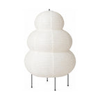 Wabi-Sabi Rice Paper Tripod Table Lamp on a white background