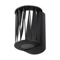 Wavy Openwork Stainless Steel Outdoor Wall Light on a white background