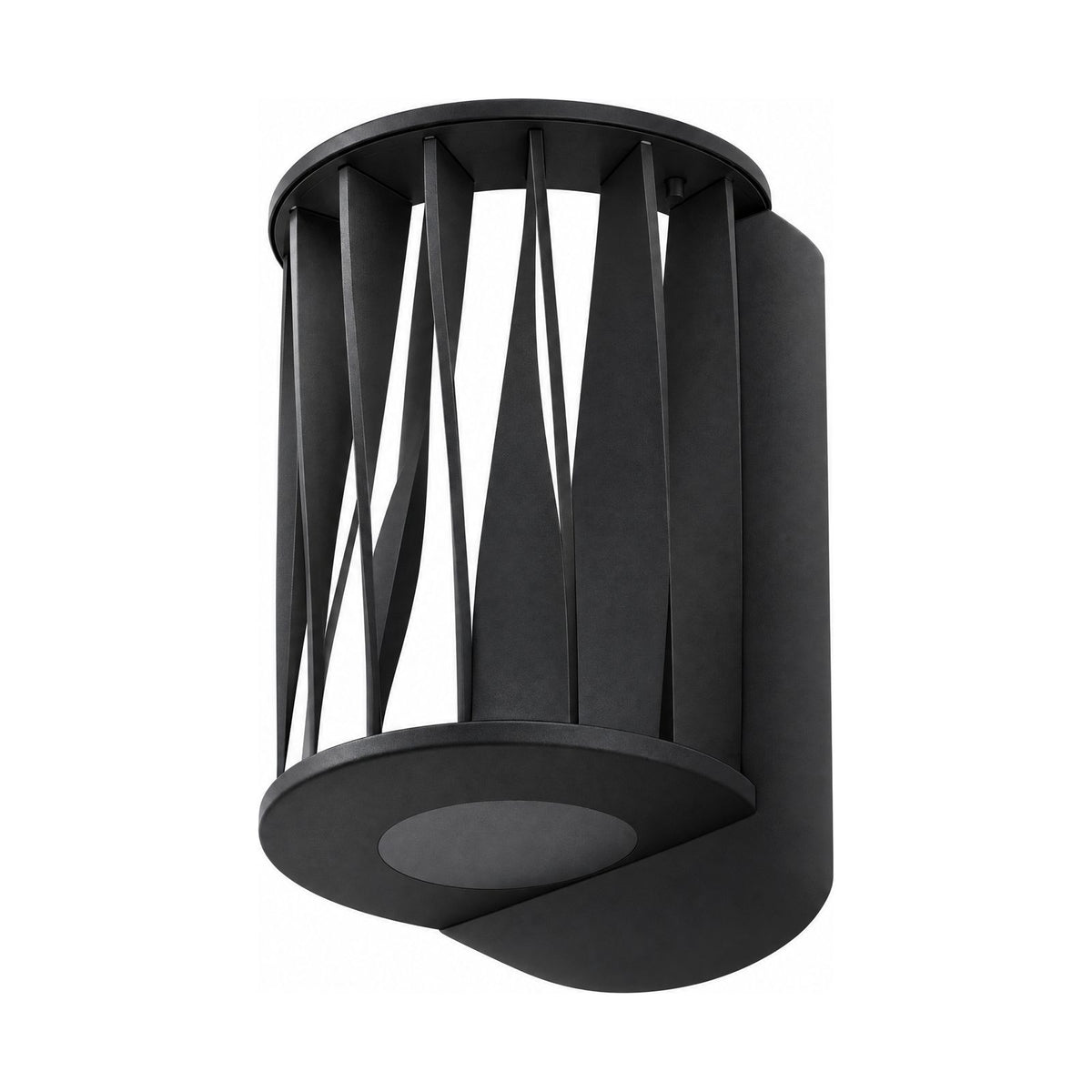 Wavy Openwork Stainless Steel Outdoor Wall Light on a white background