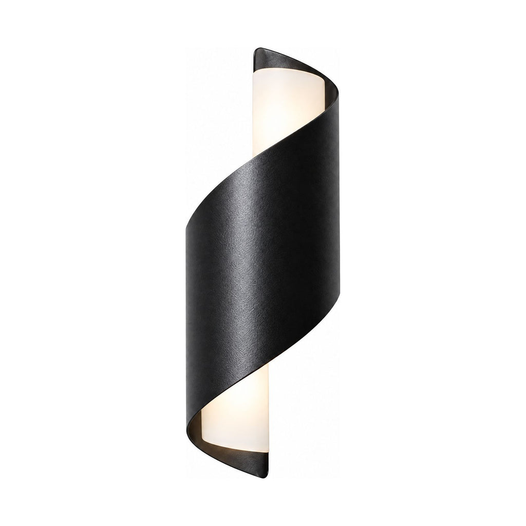 Wrap Around Aluminium and Glass Up Down Wall Light on a white background