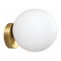 Wrought Iron Frame Glass Shade Wall Light on a white background