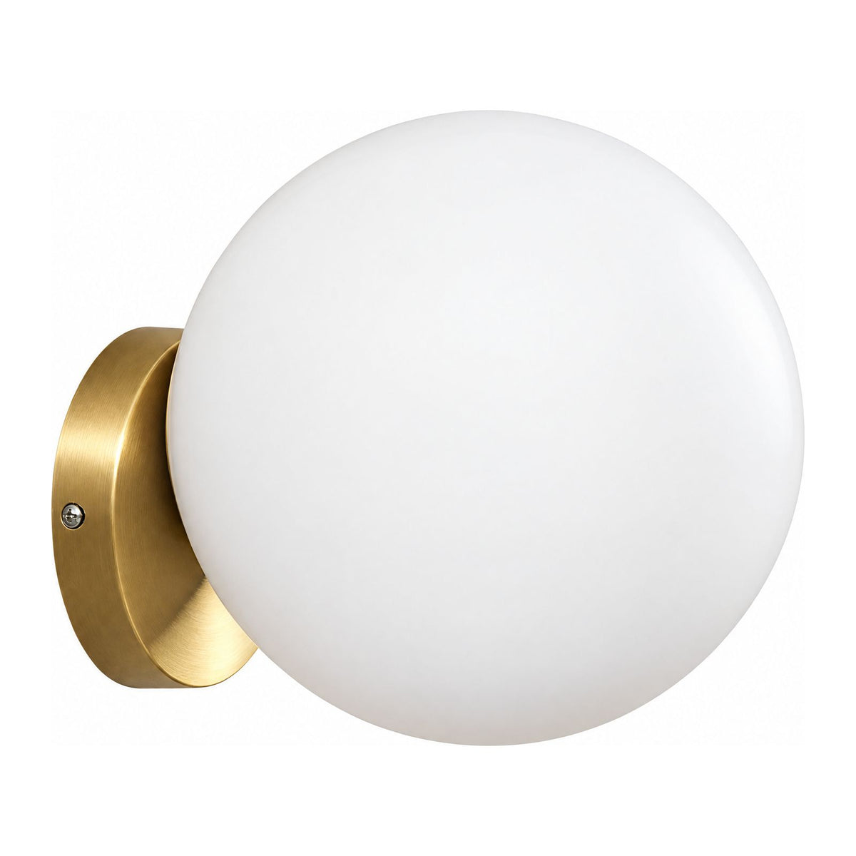 Wrought Iron Frame Glass Shade Wall Light in Round on a white background